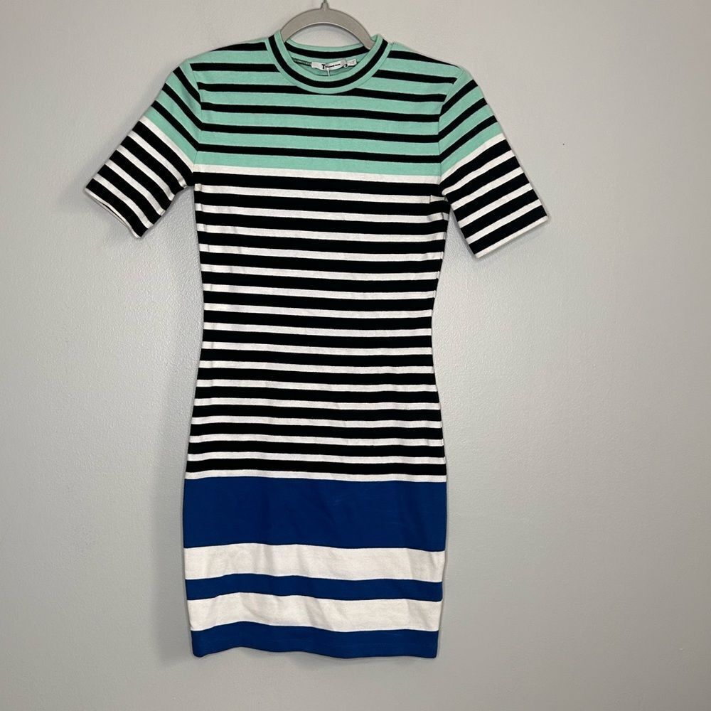 T By Alexander Wang Multi-Stripe Fitted Knit Dress - image 3